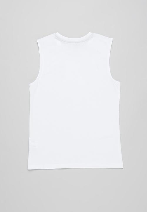 POLO - Boys bryan printed vest - white