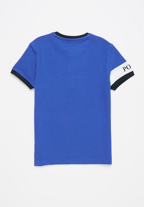 POLO - Boys dylan henley tee - blue