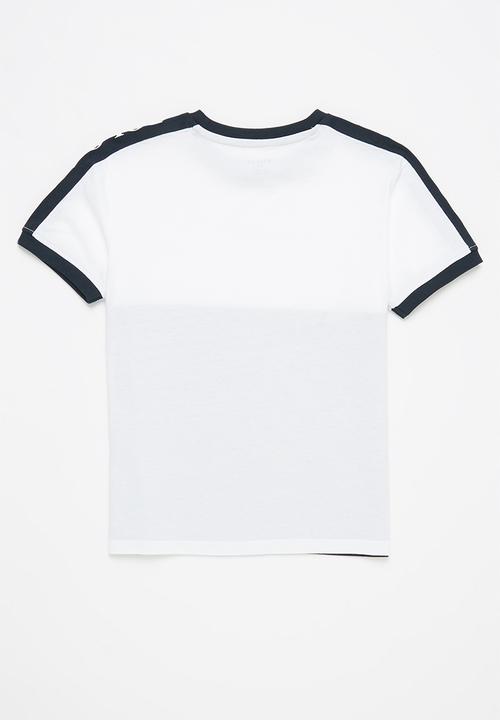 POLO - Boys tyler cut & sew tee - navy & white 