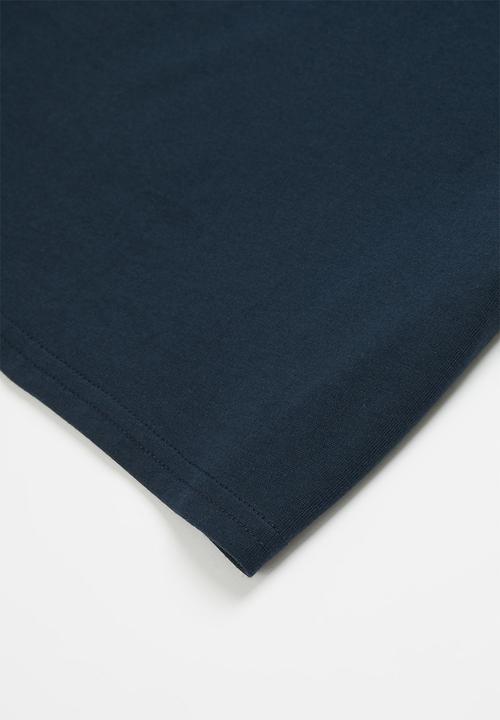 POLO - Boys tyler cut & sew tee - navy & white 