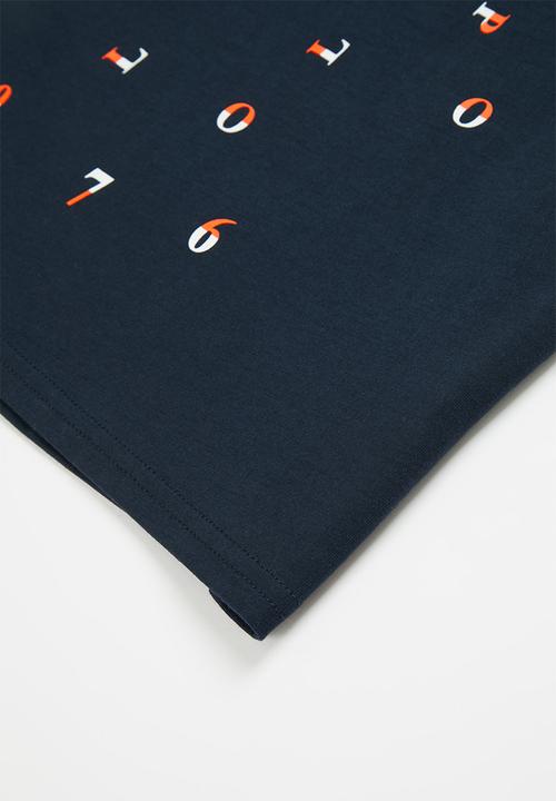 POLO - Boys ashton printed tee - navy