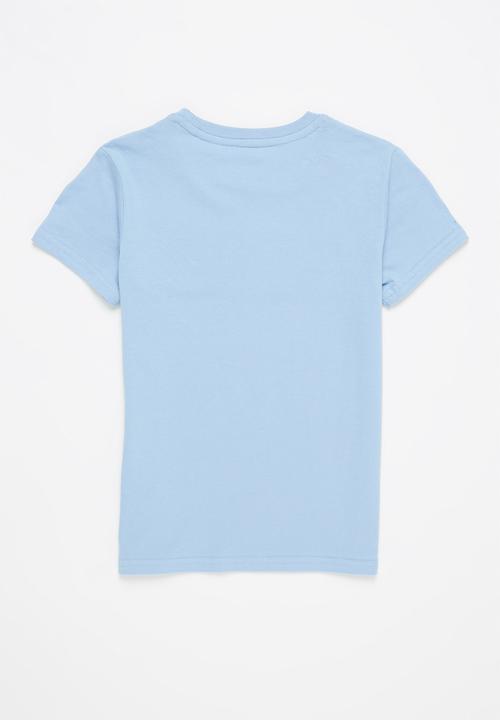 POLO - Girls terri embossed tee - light blue