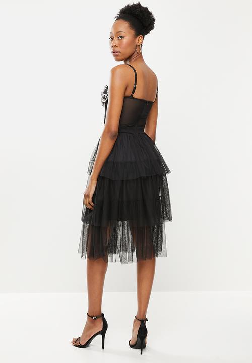 SISSY BOY - Mixed tulle dress - black
