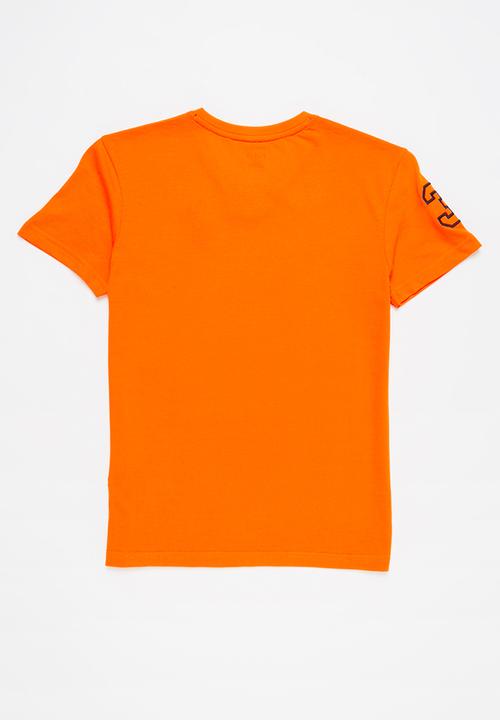 POLO - Boys james numerical v neck tee - orange