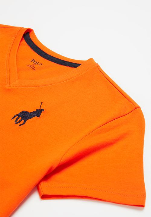 POLO - Boys james numerical v neck tee - orange
