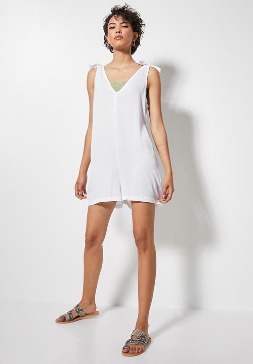 Superbalist - Tie strap romper - ecru
