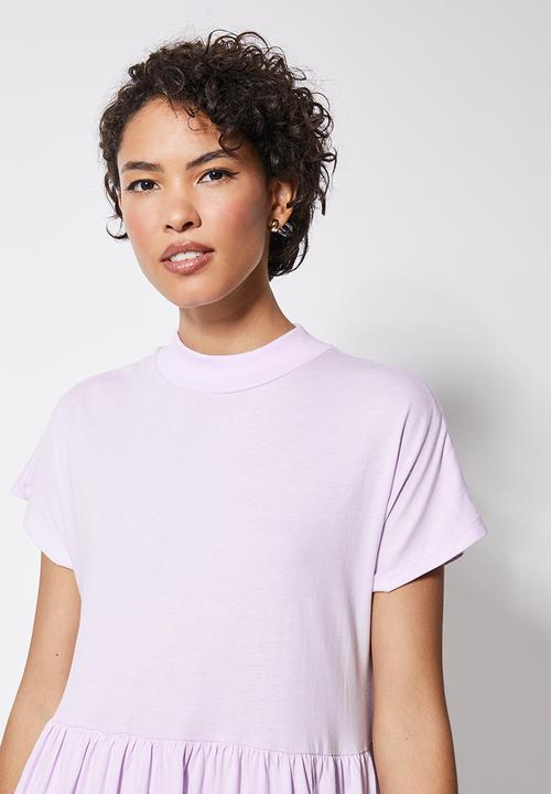 Superbalist - Tiered knit T-shirt dress -  lilac sache