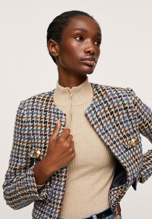 MANGO - Plus jacket colori - medium blue