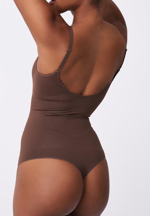 Cotton On - Go figure plunge bodysuit - espresso