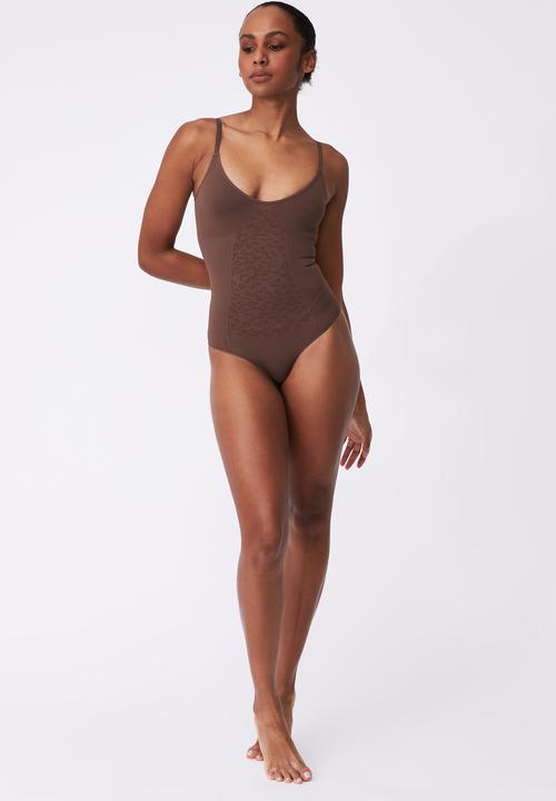 Cotton On - Go figure plunge bodysuit - espresso