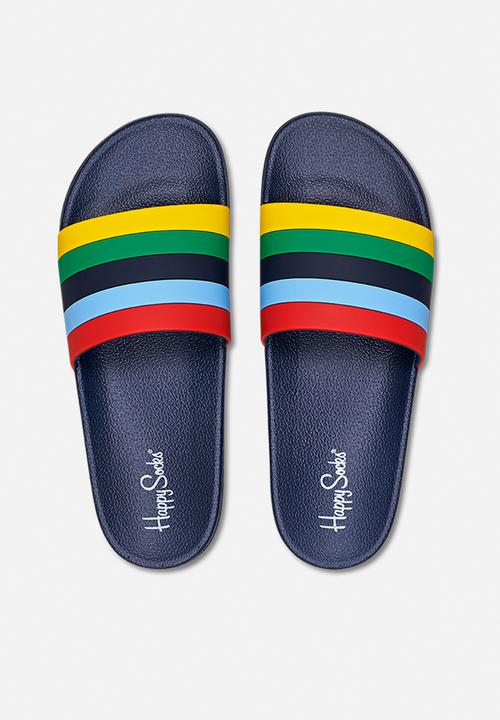 Happy Socks - Pool slider stripe - multi