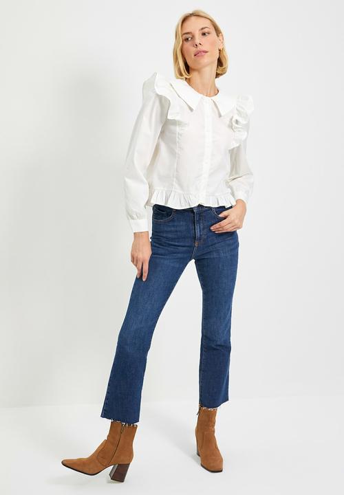 Trendyol - Frilly shirt - white