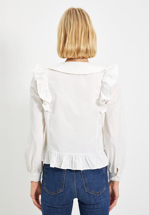 Trendyol - Frilly shirt - white