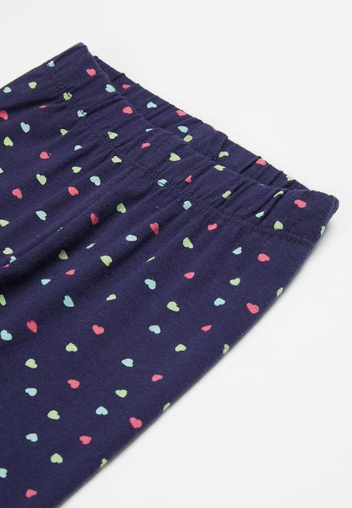 MINOTI - Girls basic aop legging - navy