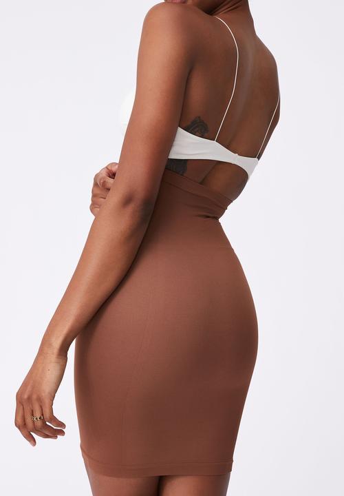 Cotton On - Smoothing  skirt - chocolate mousse