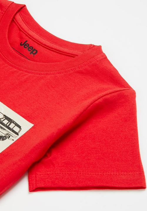 JEEP - Boys short sleeve graphic tee - red