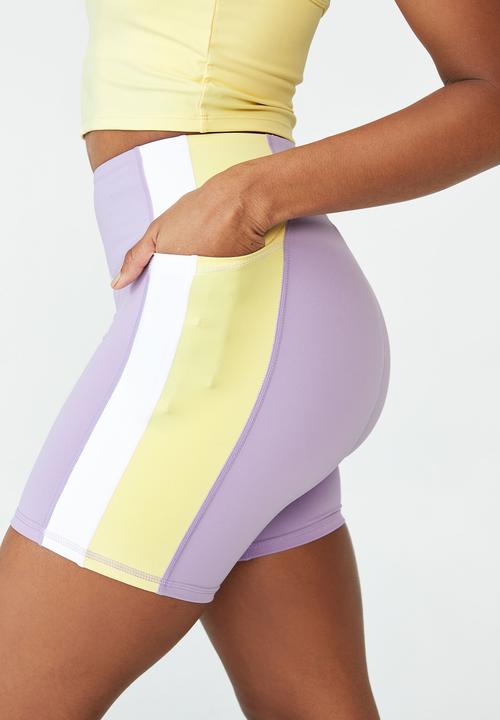 Cotton On - Smoothing side panel bike shorts - soft grape splice