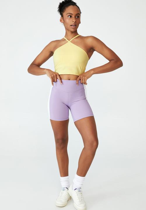 Cotton On - Smoothing side panel bike shorts - soft grape splice