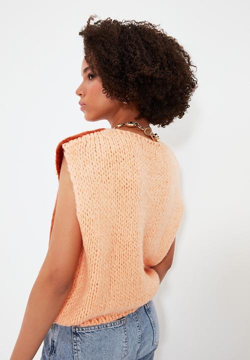 Trendyol - Color block knitwear sweater - cinnamon