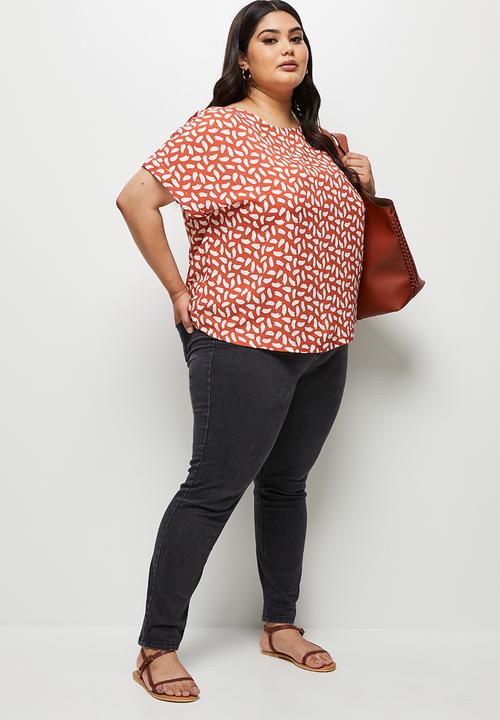 edit Plus - Flowy crew neck T-shirt - rust