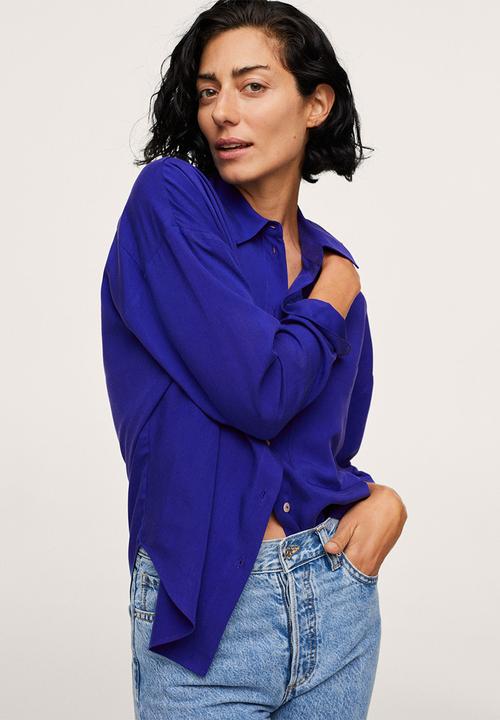 MANGO - Shirt lima - medium blue