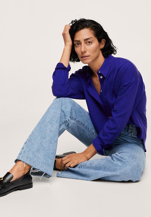MANGO - Shirt lima - medium blue