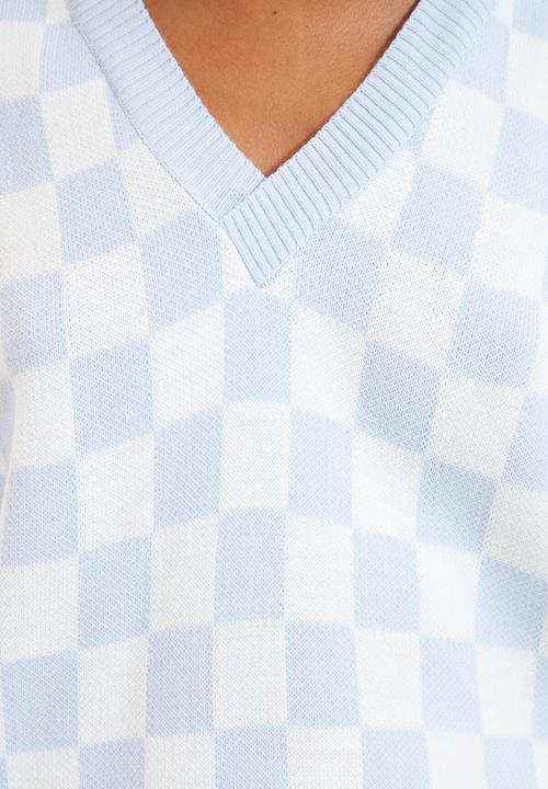 Trendyol - V-neck knitwear sweater - light blue