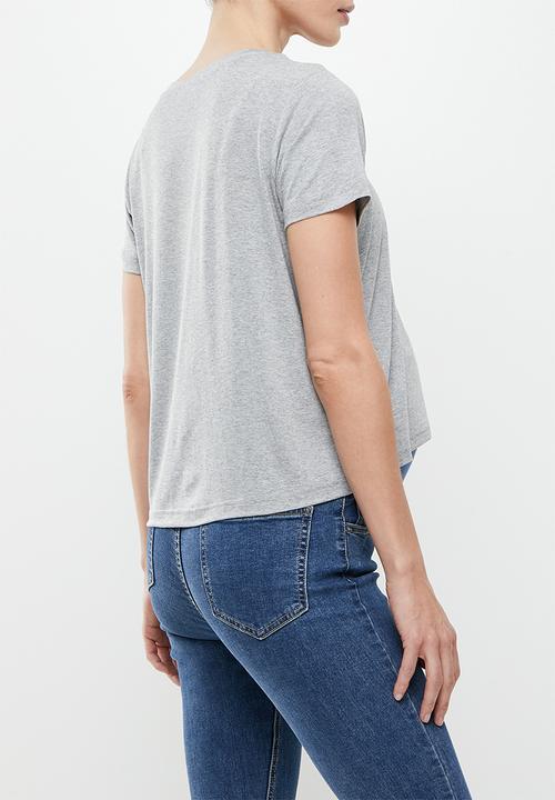 Superbalist - Wrap feedng tee - grey