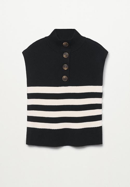 MANGO - Waistcoat mockr - black