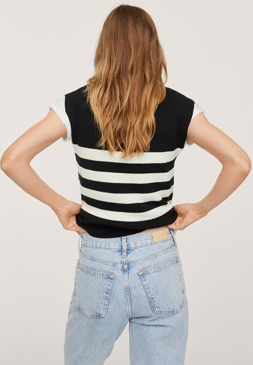 MANGO - Waistcoat mockr - black