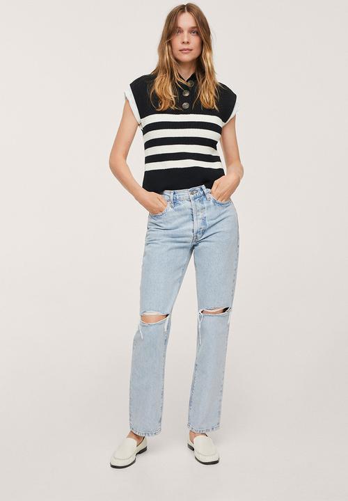 MANGO - Waistcoat mockr - black