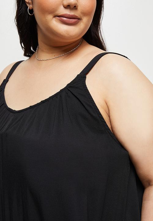 edit Plus - Oversized woven jumpsuit - black