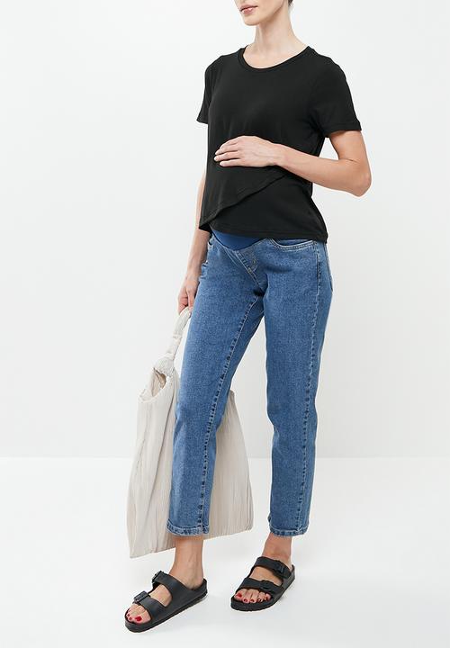 Superbalist - Wrap feeding tee - black