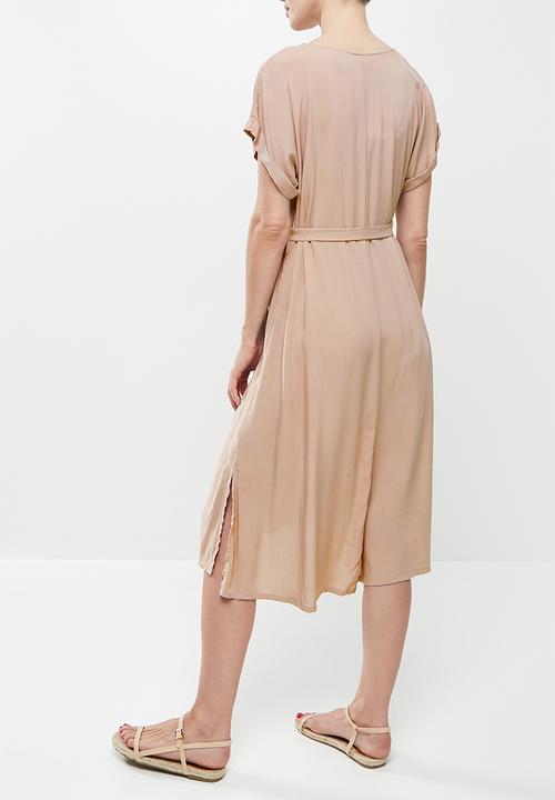 edit Maternity - V-neck dress - bark