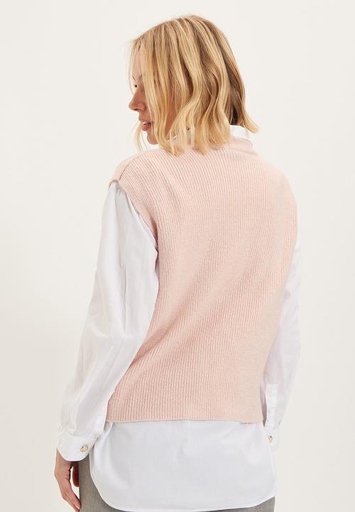 Trendyol - Button knit sweater - powder pink