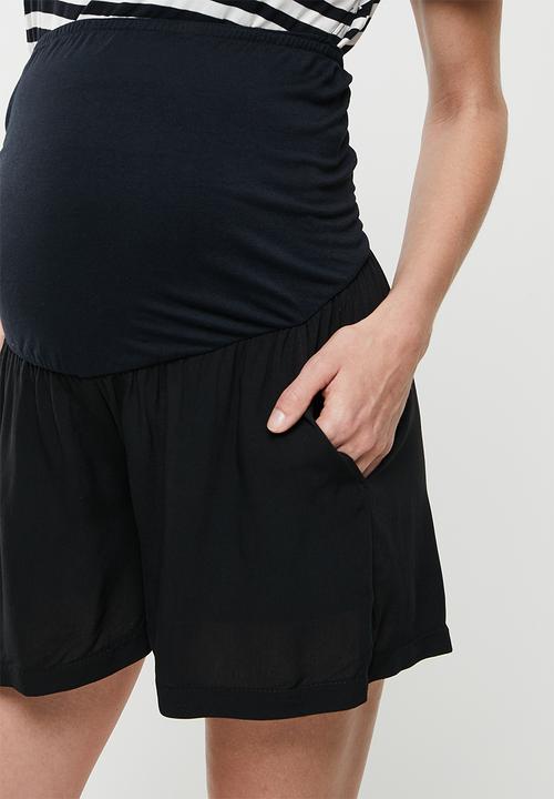 Superbalist - Maternity easy pull on shorts - black
