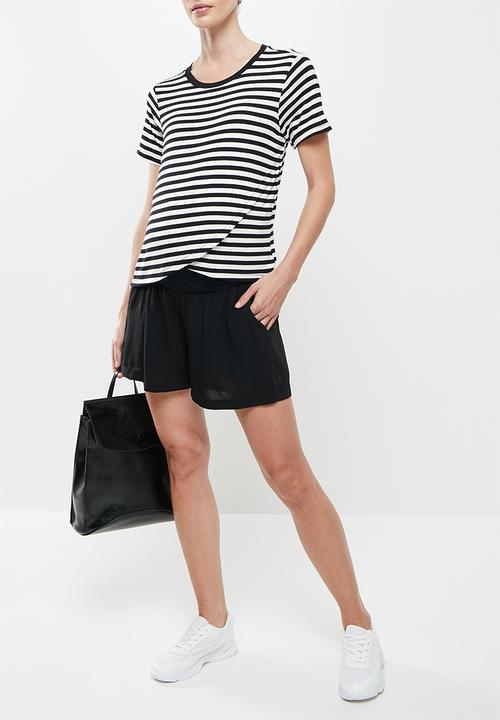 Superbalist - Maternity easy pull on shorts - black