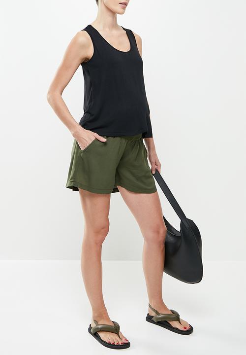 Superbalist - Maternity easy pull on shorts - khaki