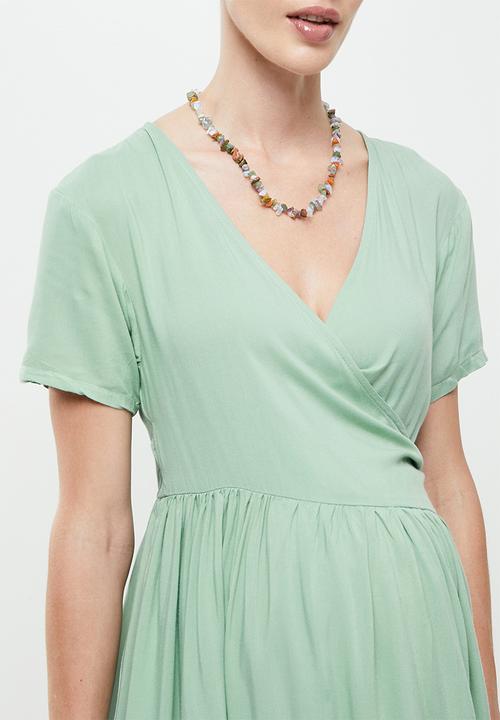 Superbalist - Feeding wrap dress - dusty sage