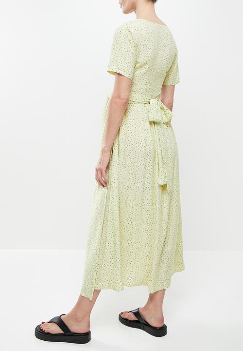 Superbalist - Feeding wrap dress - yellow & black 