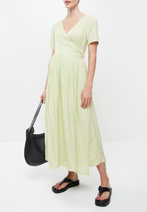 Superbalist - Feeding wrap dress - yellow & black 