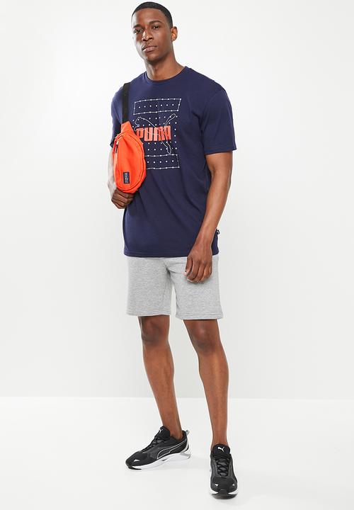 PUMA - Reflective graphic tee - peacoat