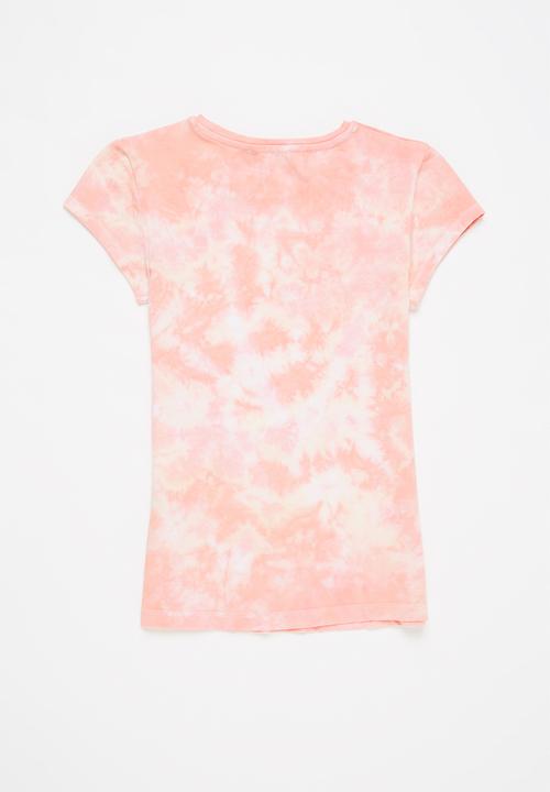 SISSY BOY - Oliana basic round neck tee - pink & white