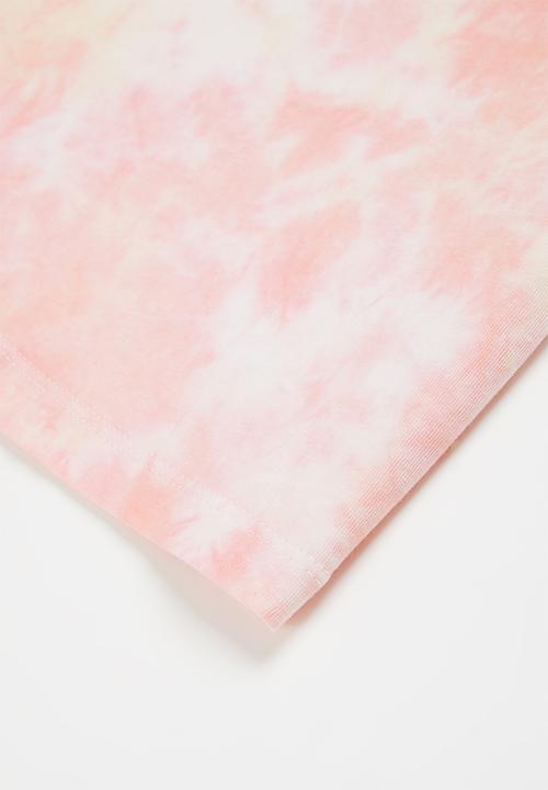 SISSY BOY - Oliana basic round neck tee - pink & white