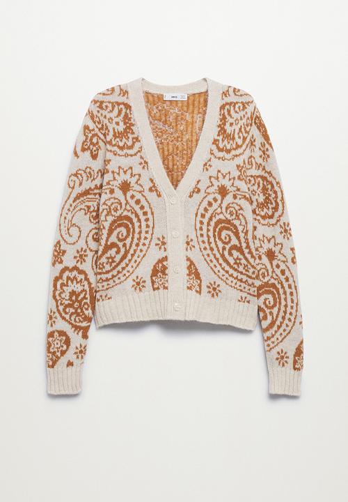 MANGO - Cardigan paisley - light beige