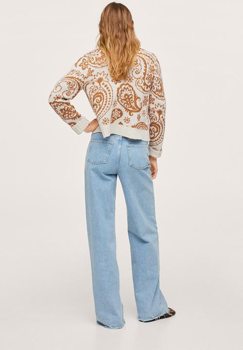 MANGO - Cardigan paisley - light beige