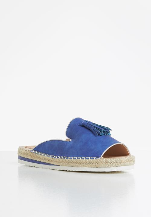 Seduction - Tassel espadrille slide - blue
