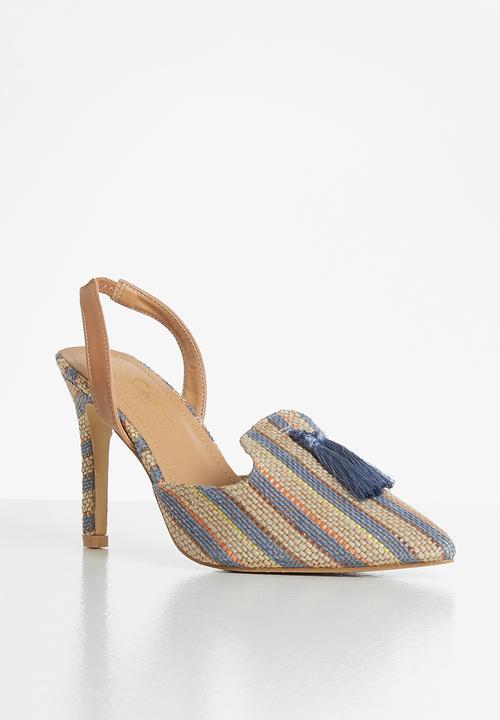 Seduction - Stripe slingback stiletto heel - multi