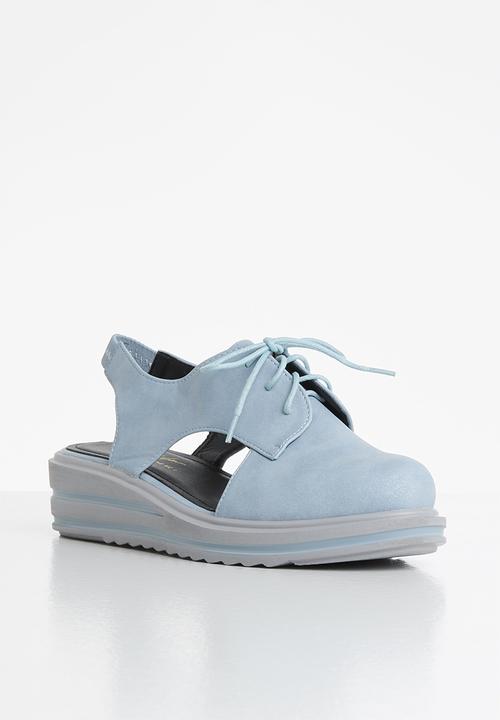 Seduction - Cutout flatform shoe - petrol blue