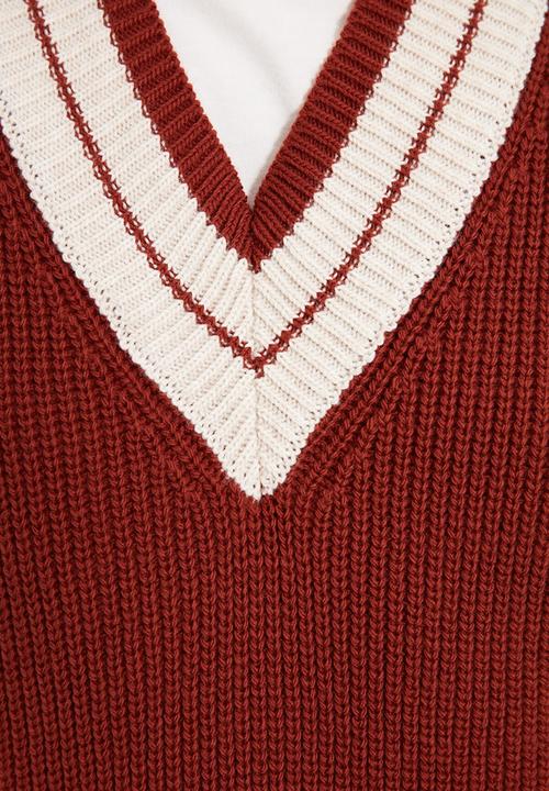 Trendyol - Collar detailed knit sweater - tobacco
